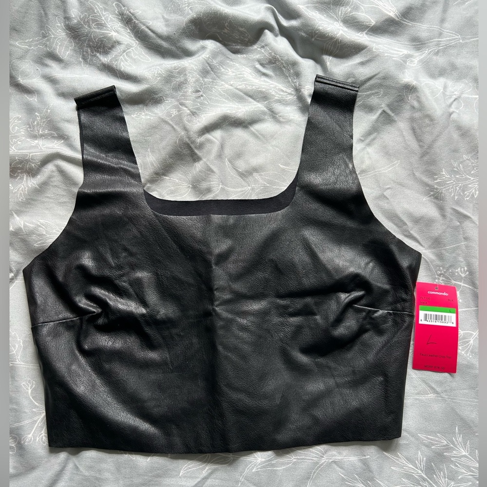 Commando faux leather top